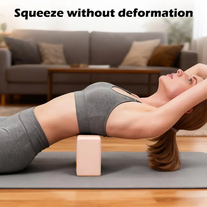 2-Pack EVA Foam Yoga Blocks - Anti-Slip Yoga Equipment, EVA Foam Feels Soft yet Supportive, Portable Pilates Equipment, Multifunctional Pilates Gear, Deep Stretch Aid for Beginner Home Workout Gear, Gym to Home Use