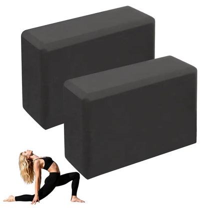 2-Pack EVA Foam Yoga Blocks - Anti-Slip Yoga Equipment, EVA Foam Feels Soft yet Supportive, Portable Pilates Equipment, Multifunctional Pilates Gear, Deep Stretch Aid for Beginner Home Workout Gear, Gym to Home Use