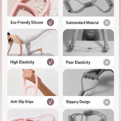8-Shaped Resistance Bands - Unisex Muscle Training Band, 3-Level Elasticity, One Size Sports Fitness Gear for Arm & Shoulder Stretching, Portable Home Workout Gear