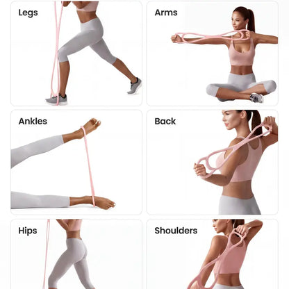 8-Shaped Resistance Bands - Unisex Muscle Training Band, 3-Level Elasticity, One Size Sports Fitness Gear for Arm & Shoulder Stretching, Portable Home Workout Gear