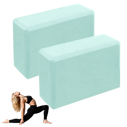 2-Pack EVA Foam Yoga Blocks - Anti-Slip Yoga Equipment, EVA Foam Feels Soft yet Supportive, Portable Pilates Equipment, Multifunctional Pilates Gear, Deep Stretch Aid for Beginner Home Workout Gear, Gym to Home Use